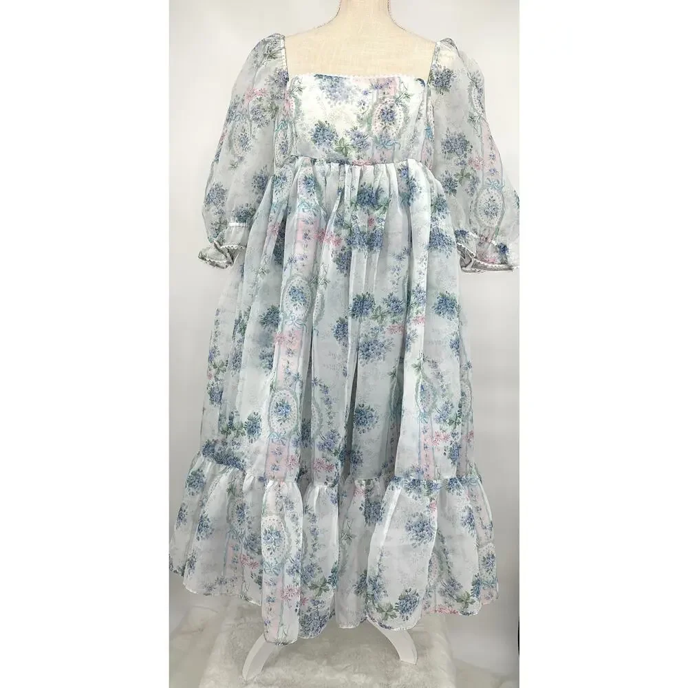 Selkie La Belle Etoile Organza French Puff Dress XL - Picture 4 of 13